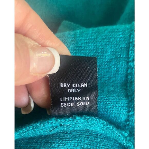 Jane Ashley Wool Blend Cardigan/Jacket Teal Sz M - Picture 10 of 10